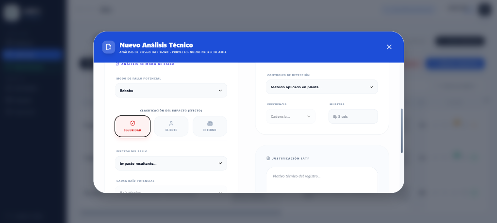 Editor inteligente de matrices AMFE con sugerencias por IA