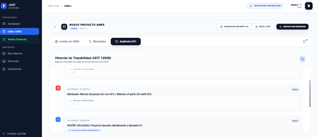 Traceability - Cumplimiento IATF